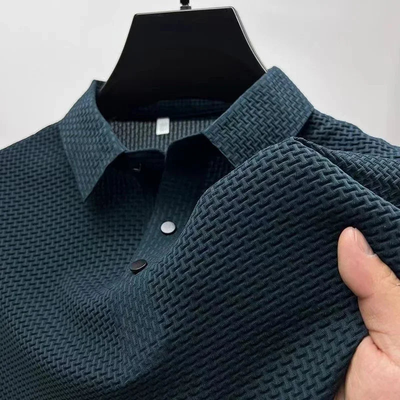 Sinclair Waffle-Knit Polo