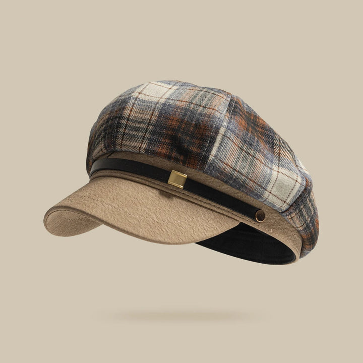 Julia Plaid Baker Boy Hat