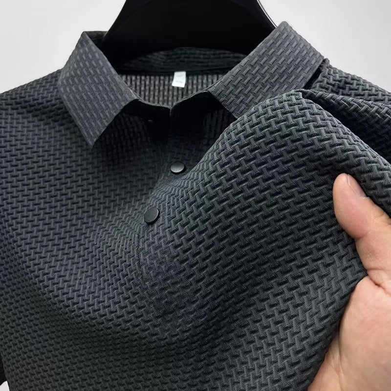 Sinclair Waffle-Knit Polo