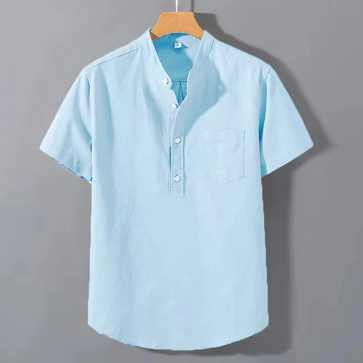Elijah Cotton Henley Shirt