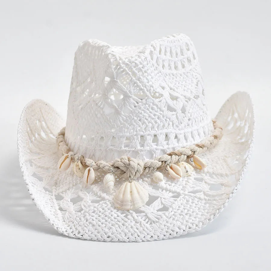Coastal Seashell Straw Sun Hat