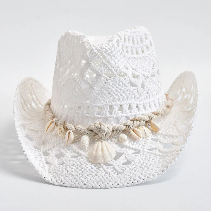 Coastal Seashell Straw Sun Hat