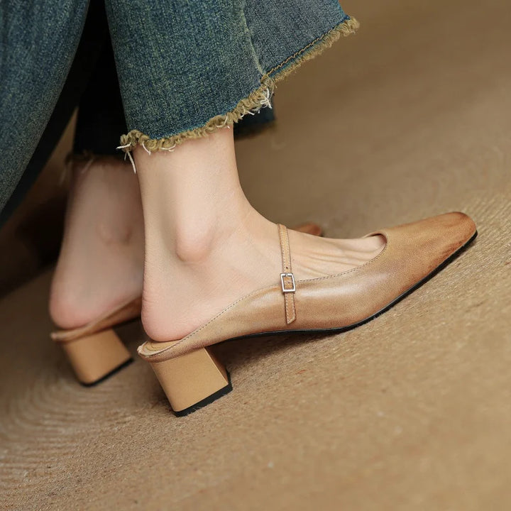 Angelina Leather Mary Jane Mule