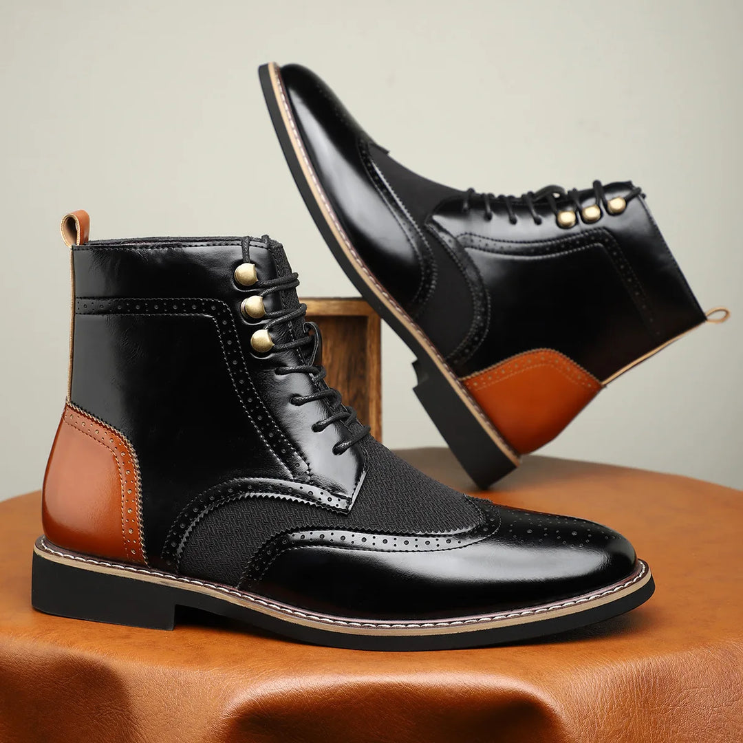 Osbourne Leather Wingtip Brogue Boots