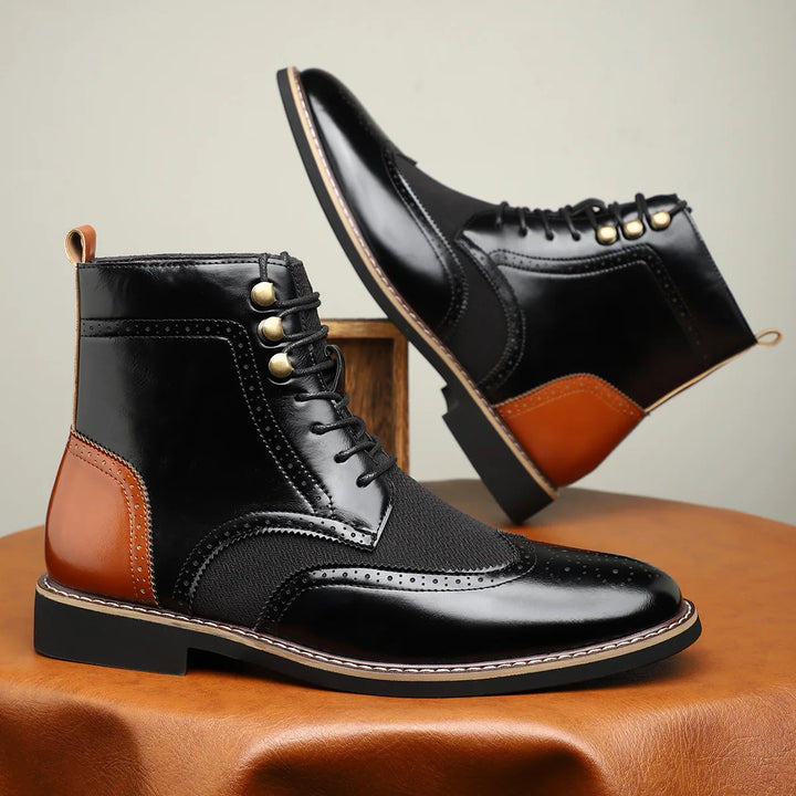 Osbourne Leather Wingtip Brogue Boots