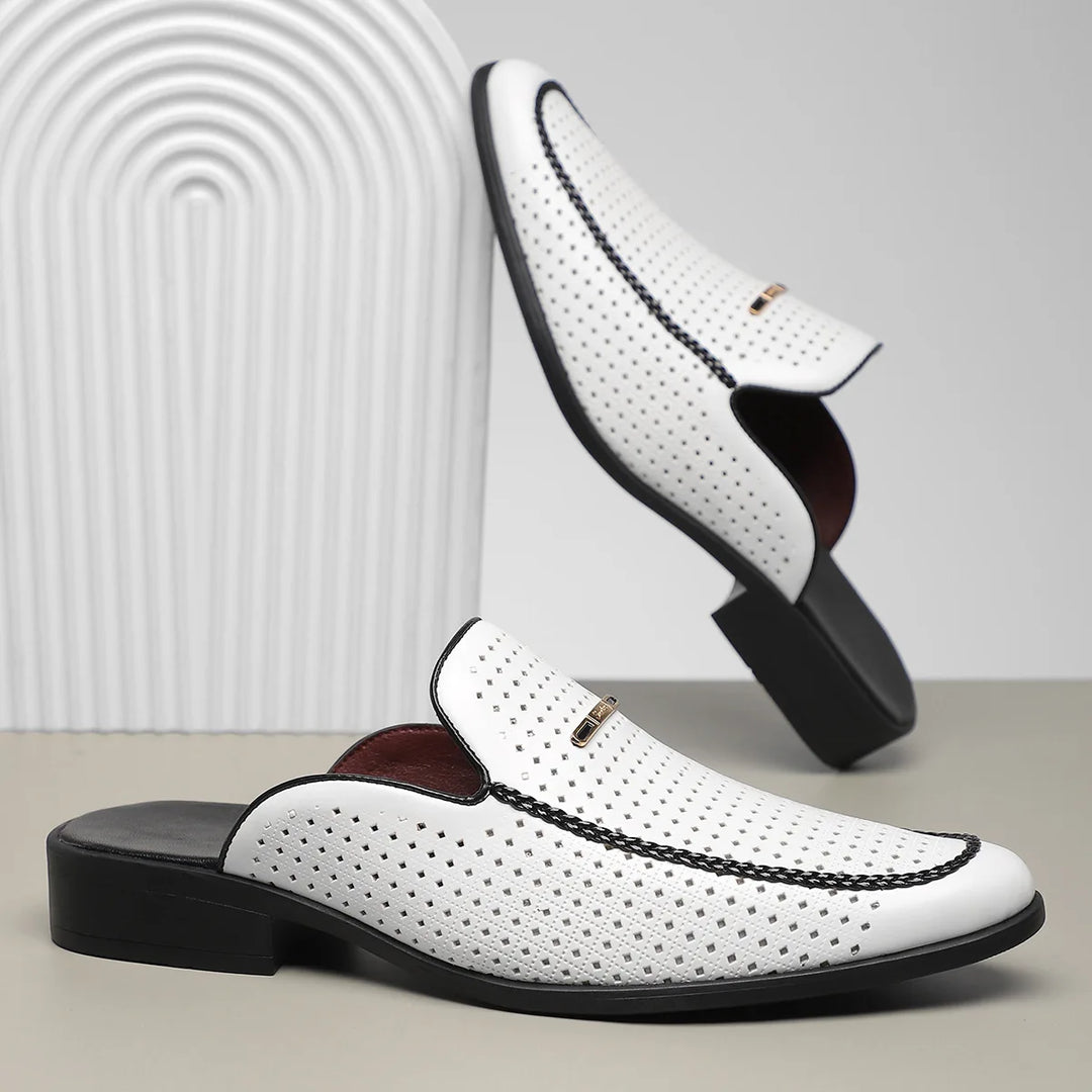 Romello Perforated Leather Mule