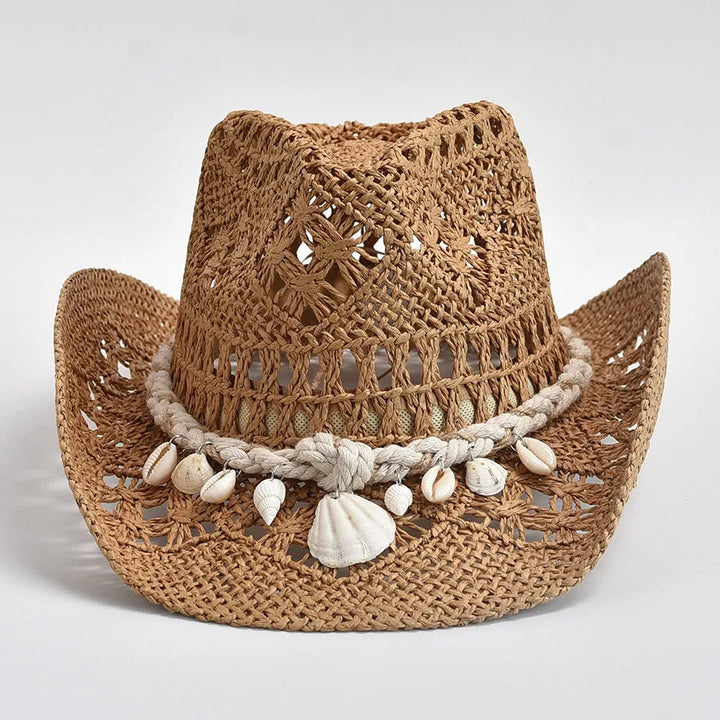 Coastal Seashell Straw Sun Hat