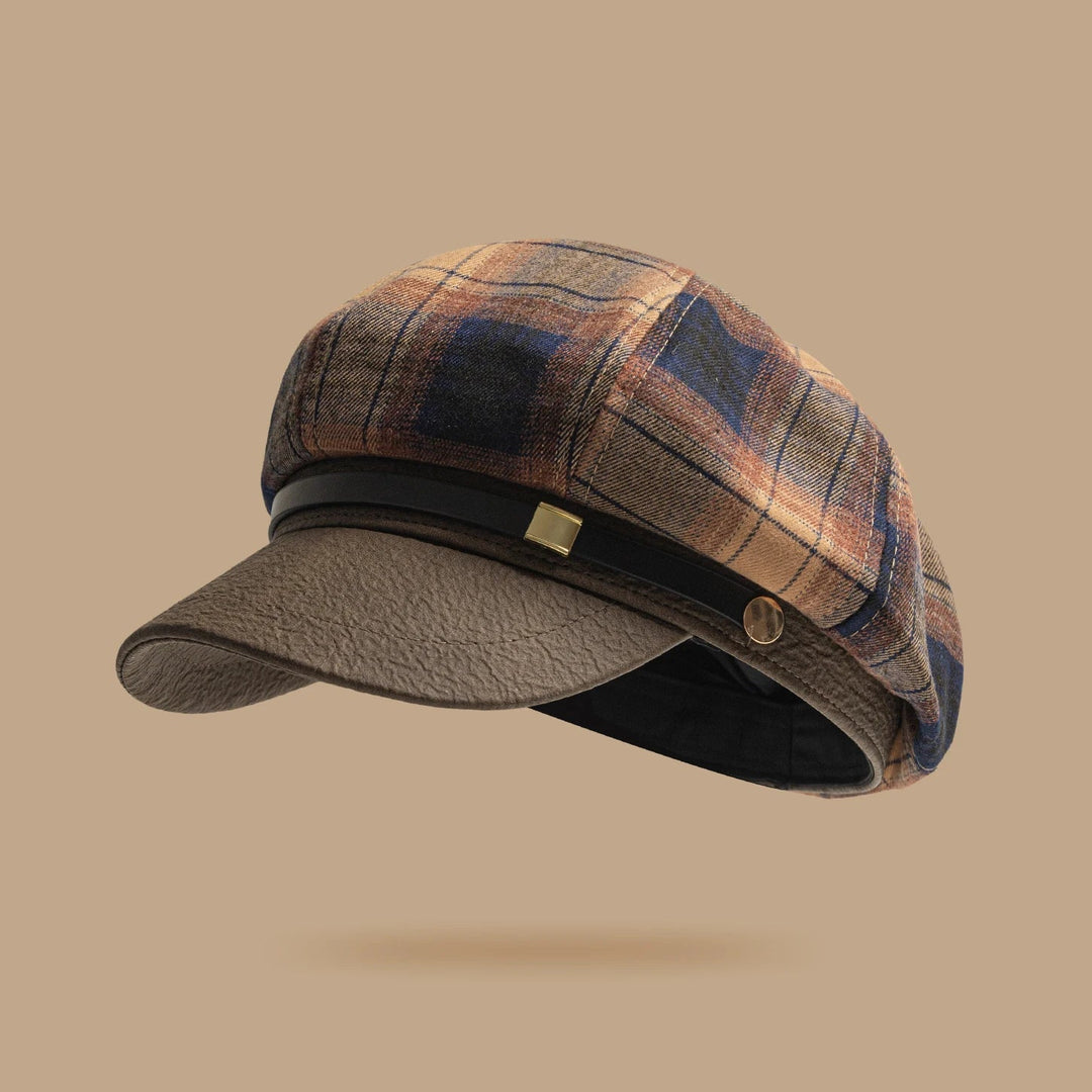Julia Plaid Baker Boy Hat