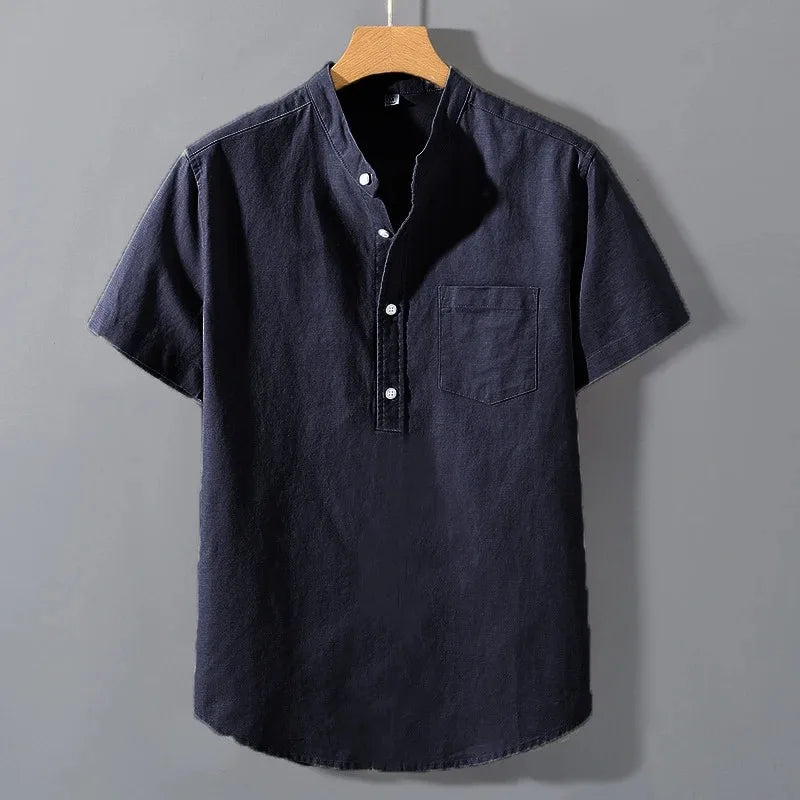 Elijah Cotton Henley Shirt