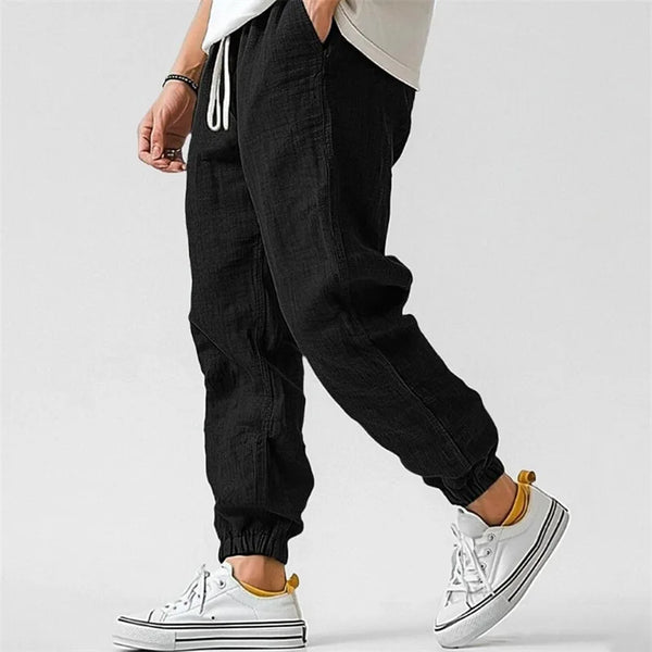 Lucas Linen-Blend Jogger Pant
