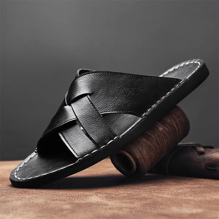 Russo Leather Slide Sandal