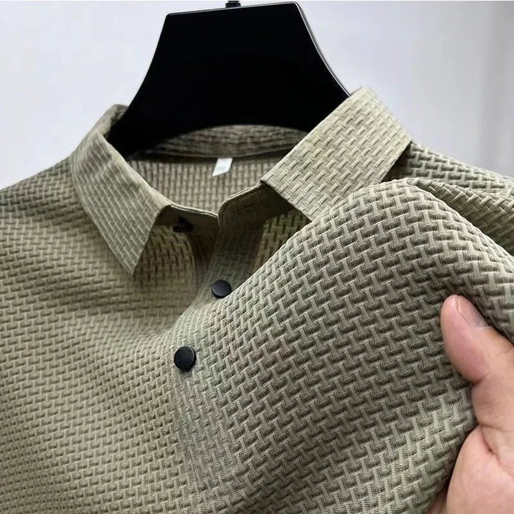 Sinclair Waffle-Knit Polo