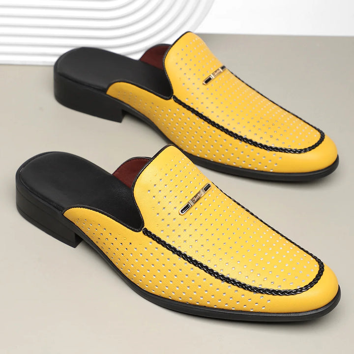 Romello Perforated Leather Mule