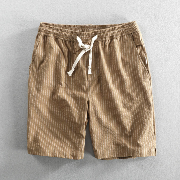 Callum Cotton Striped Shorts