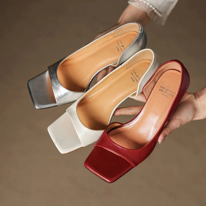 Stella Leather Heel Pump