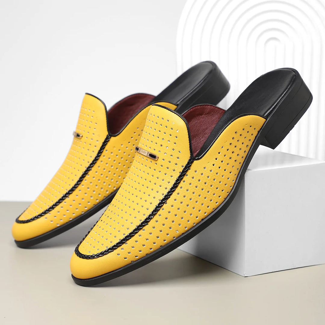 Romello Perforated Leather Mule