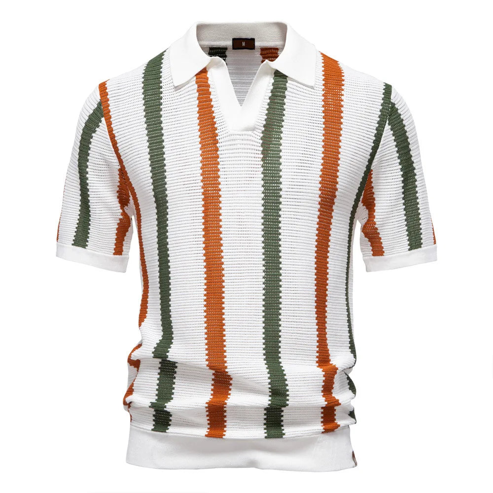 Luciano Viscose Knit Polo Shirt