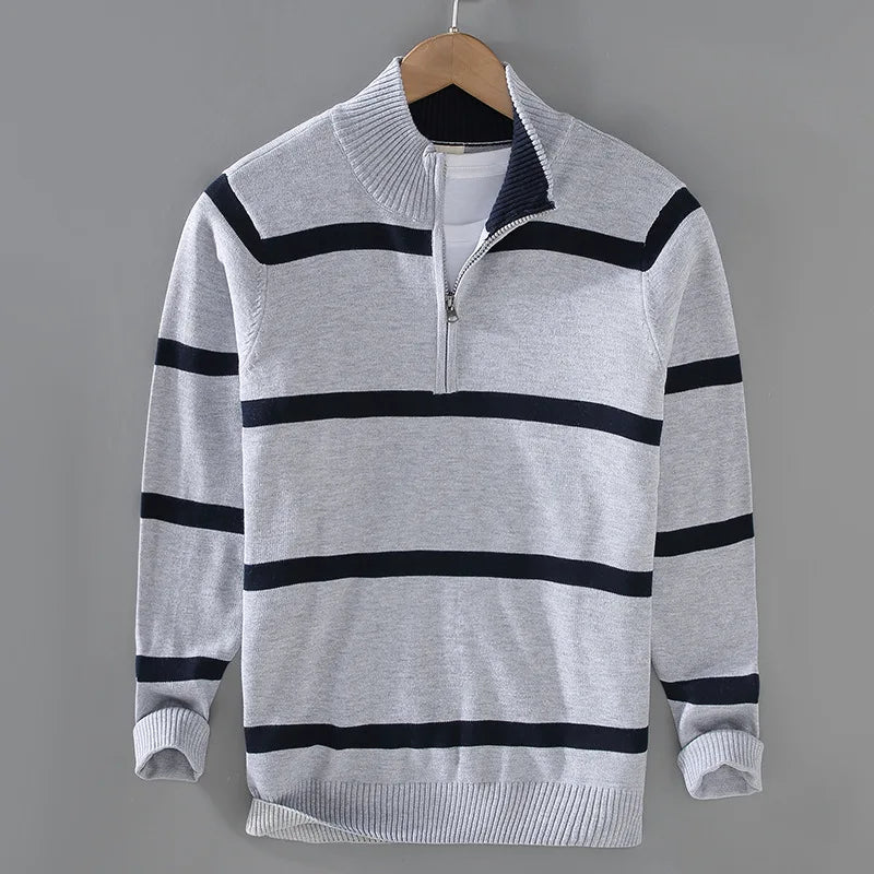 Ashton Striped Cotton Sweater