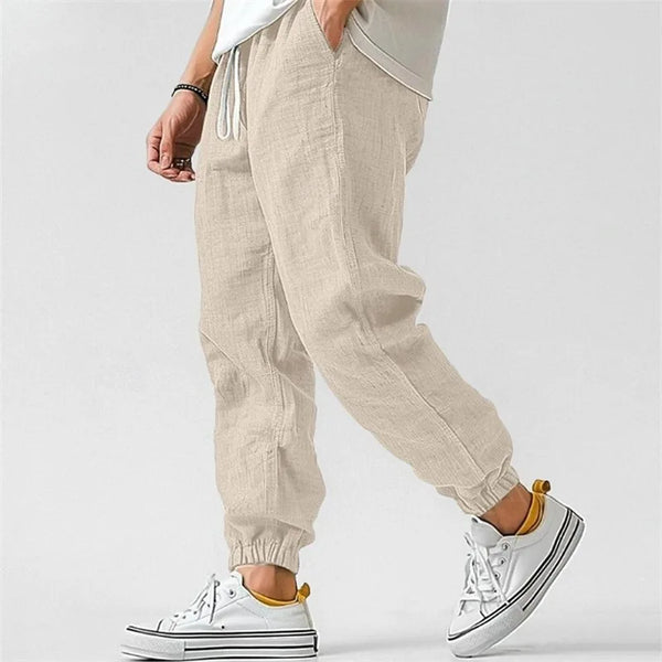 Lucas Linen-Blend Jogger Pant