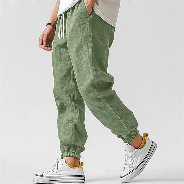 Lucas Linen-Blend Jogger Pant