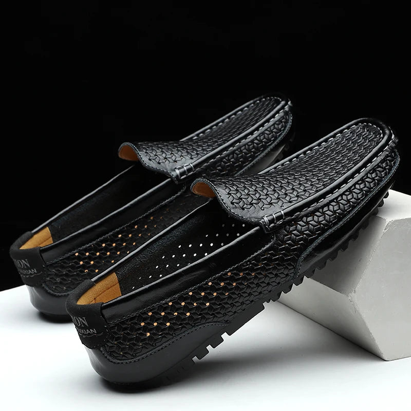 Enzo Perforated Leather Loafer