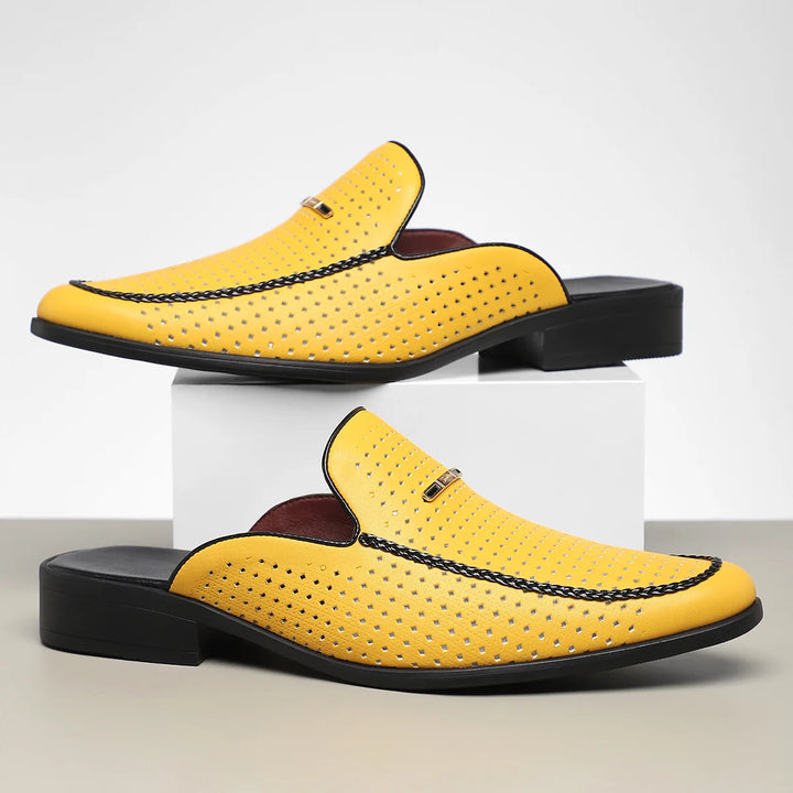 Romello Perforated Leather Mule