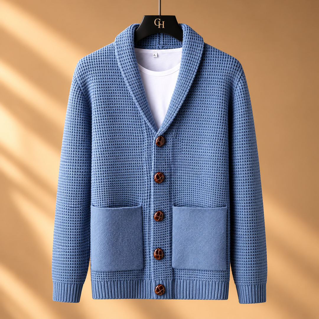 Holland Rib-Knit Shawl Cardigan
