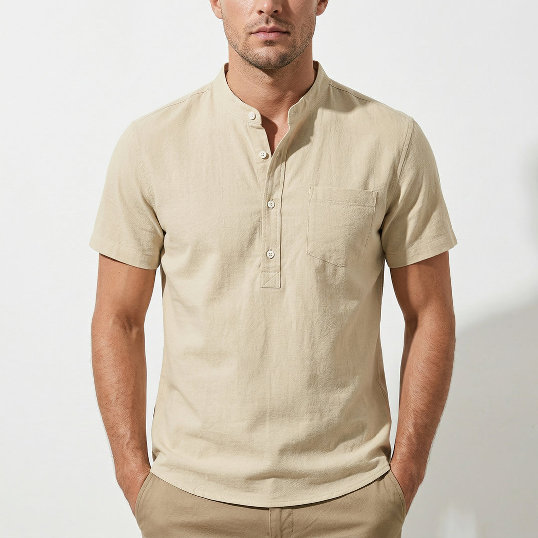 Elijah Cotton Henley Shirt
