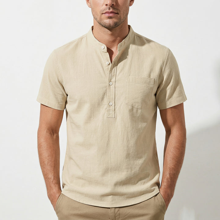 Elijah Cotton Henley Shirt