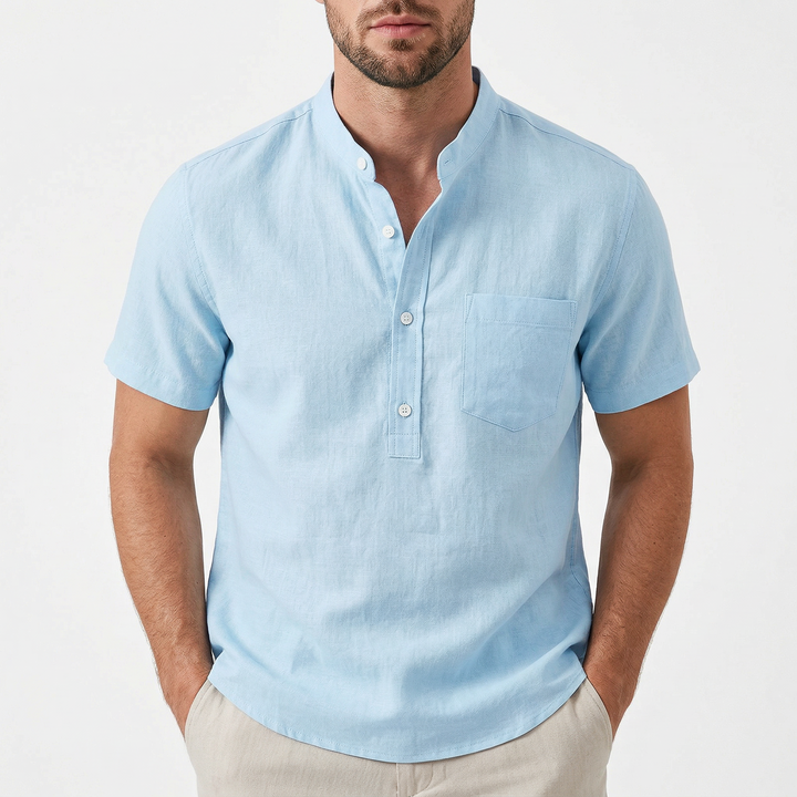 Elijah Cotton Henley Shirt