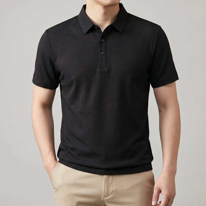 Sinclair Waffle-Knit Polo