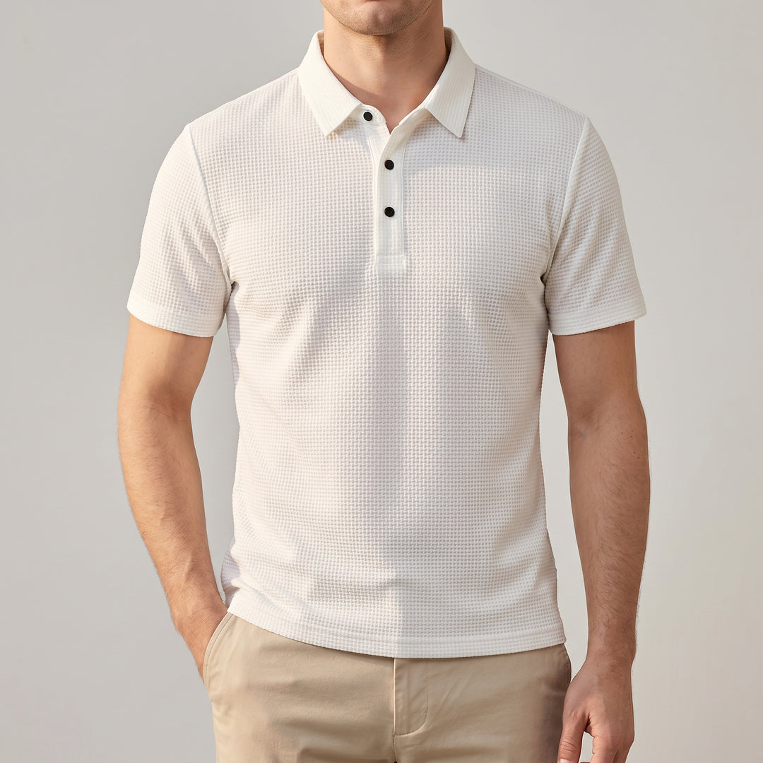 Sinclair Waffle-Knit Polo
