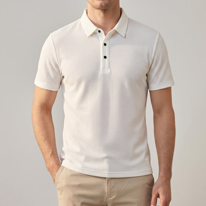 Sinclair Waffle-Knit Polo