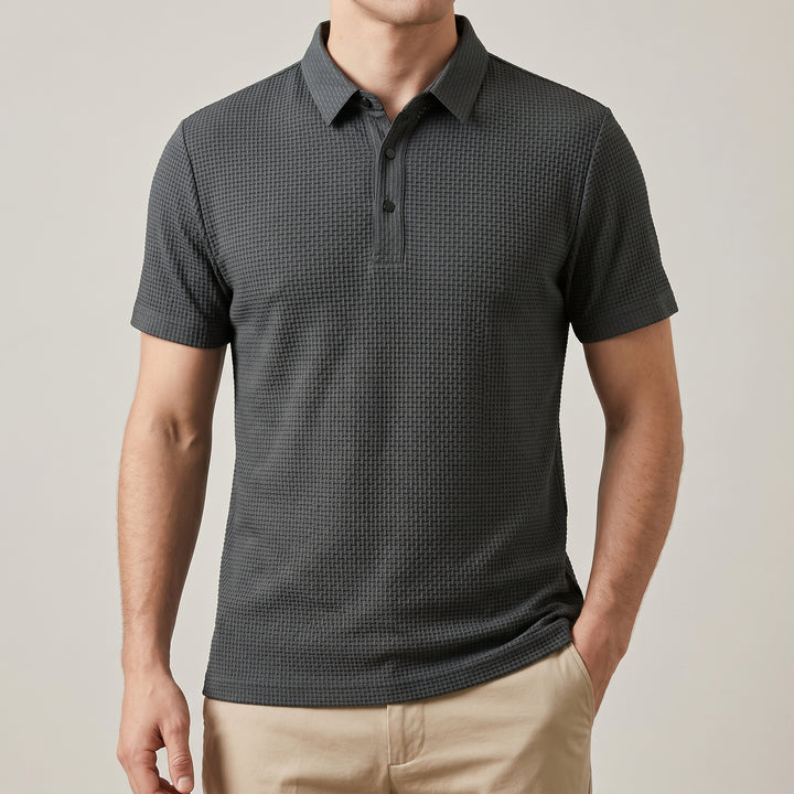 Sinclair Waffle-Knit Polo