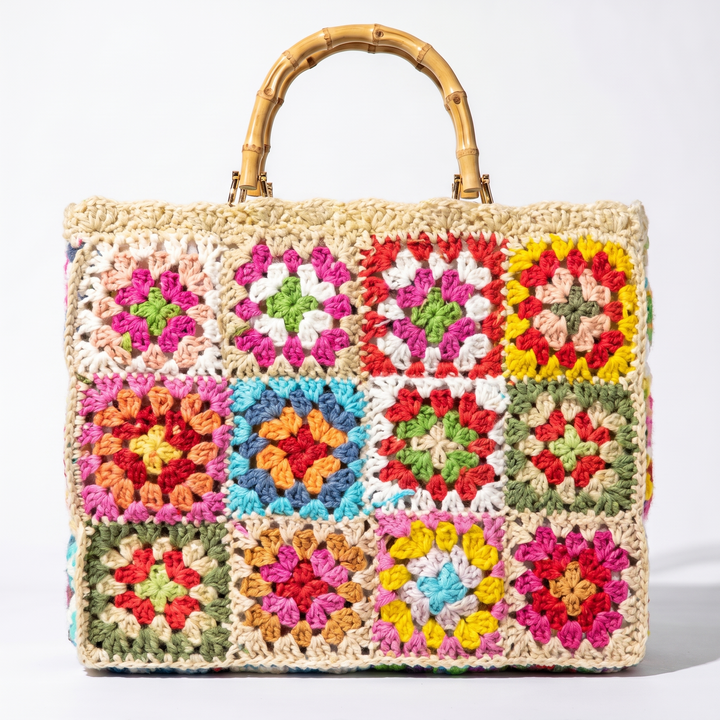 Elize Boho Beach Straw Tote Bag