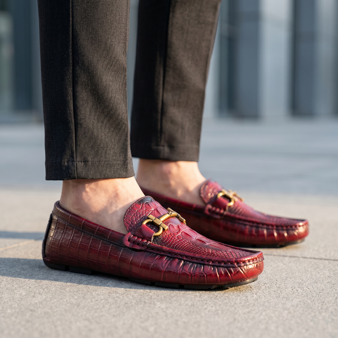 Luciano Crocskin Leather Loafer