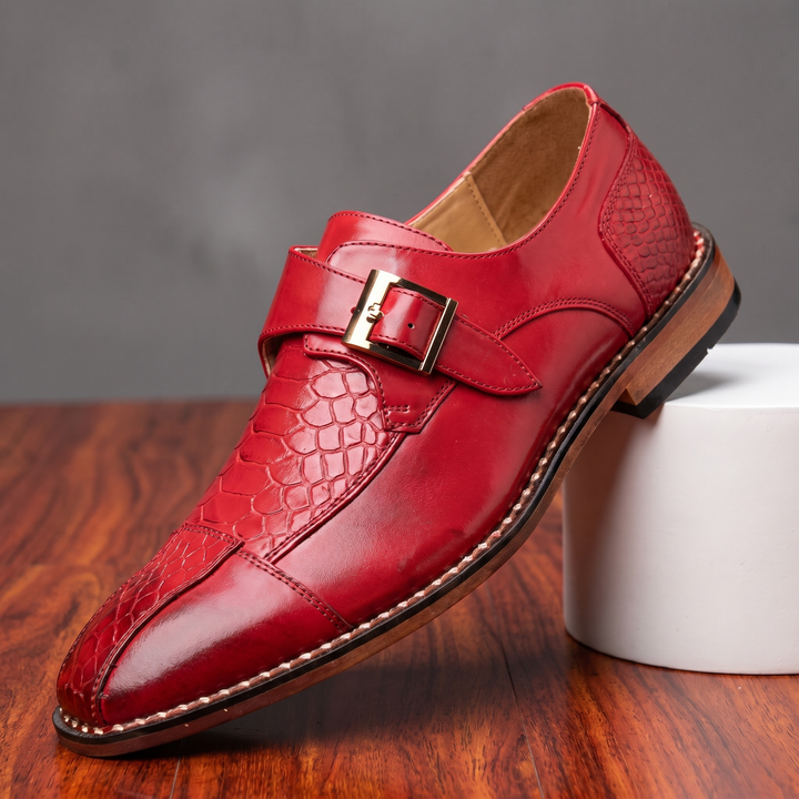 Garamond Crocskin Leather Monkstrap