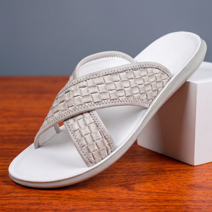 Milford Cross-Strap Leather Sandal