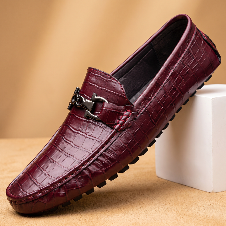 Spinelli Crocskin Leather Loafer
