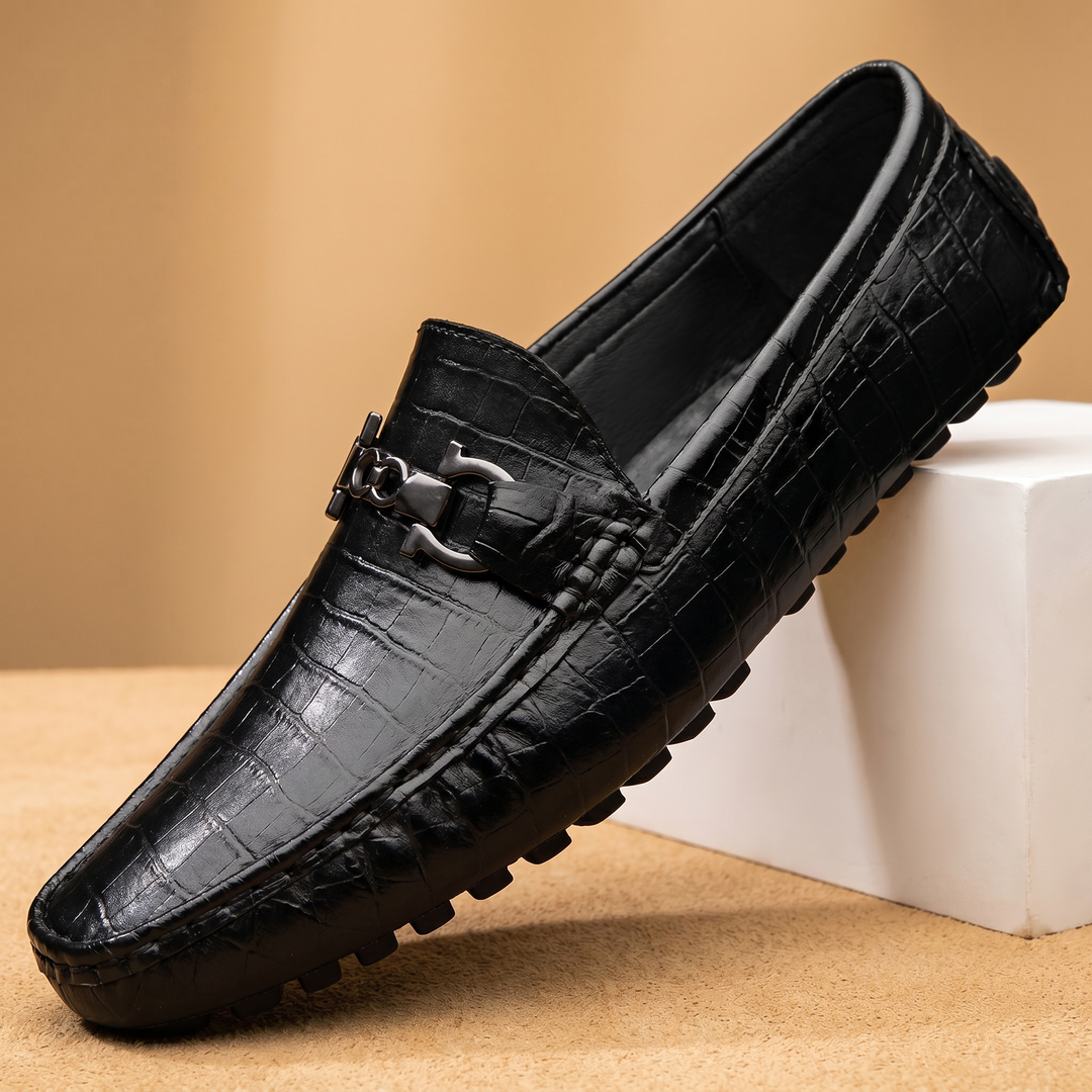 Spinelli Crocskin Leather Loafer