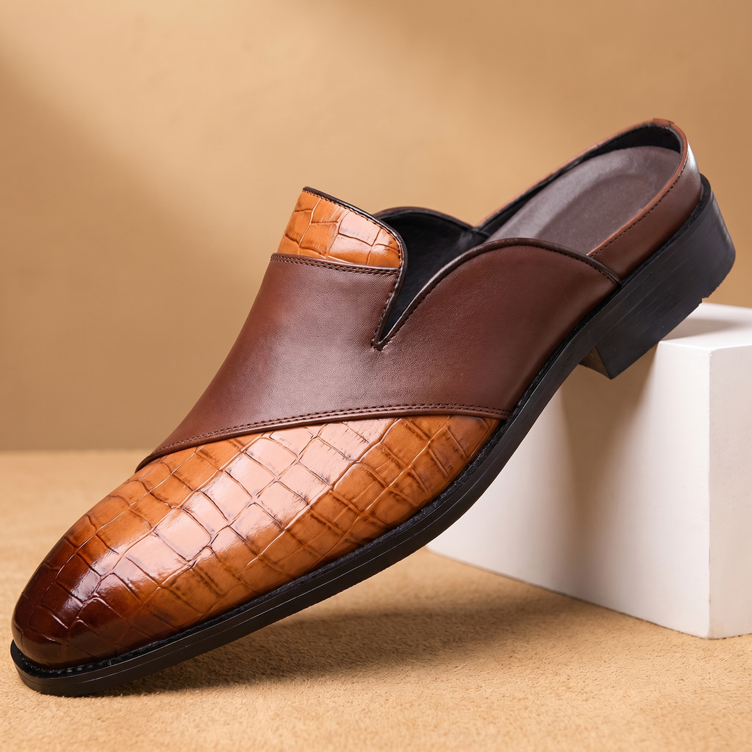 Rizzo Crocskin Leather Mule