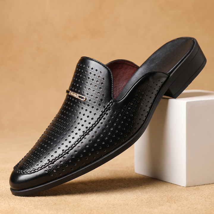 Romello Perforated Leather Mule