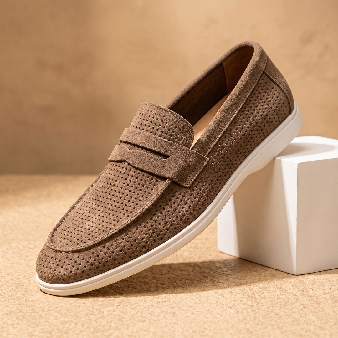 Lorenzo Perforated Leather Loafer