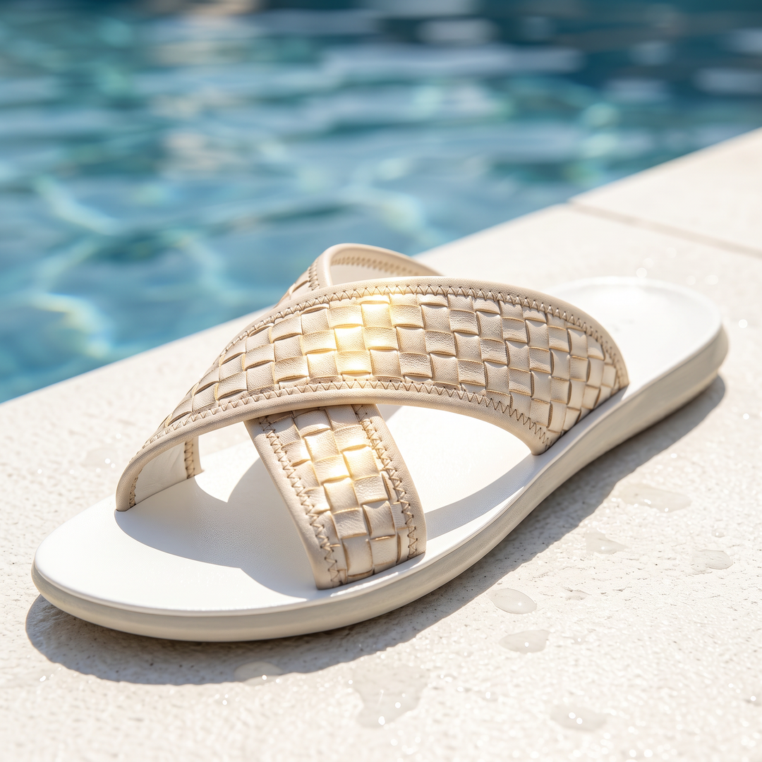 Milford Cross-Strap Leather Sandal