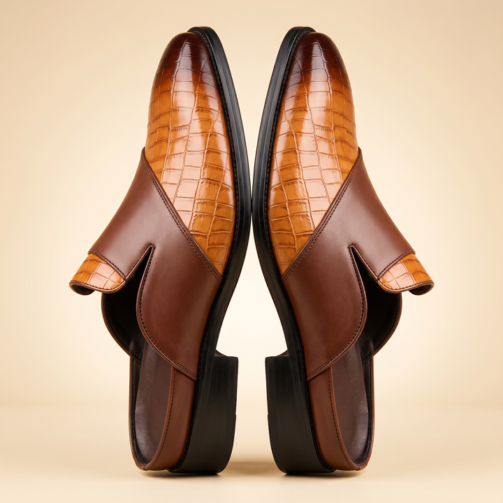 Rizzo Crocskin Leather Mule