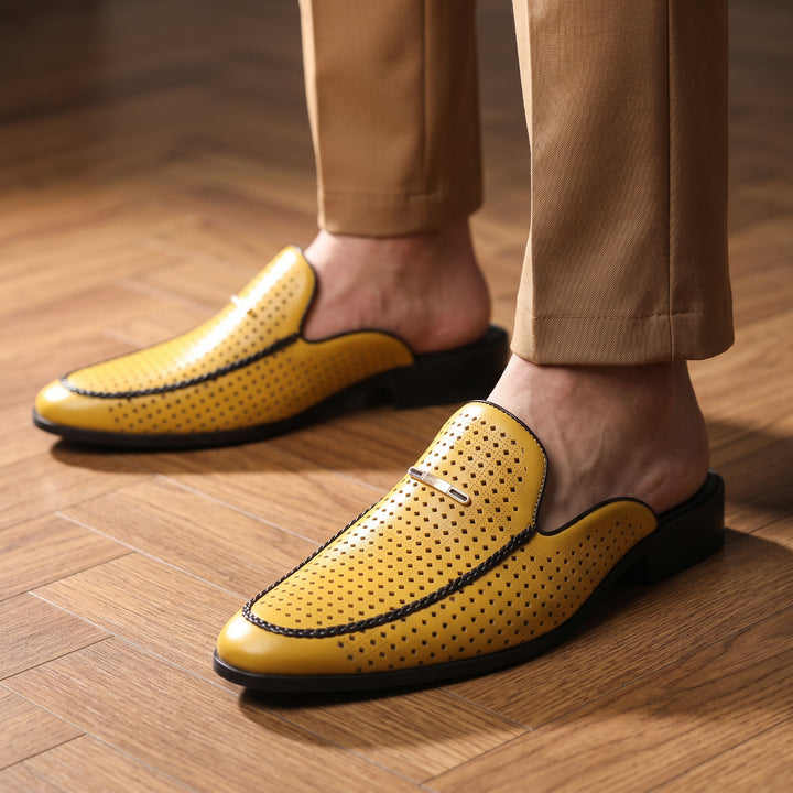 Romello Perforated Leather Mule