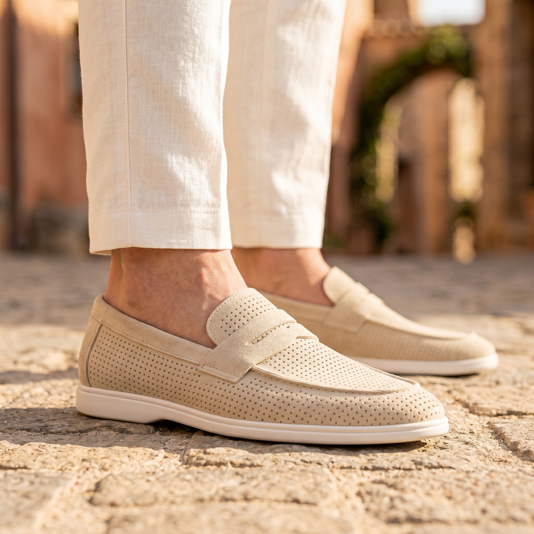 Lorenzo Perforated Leather Loafer