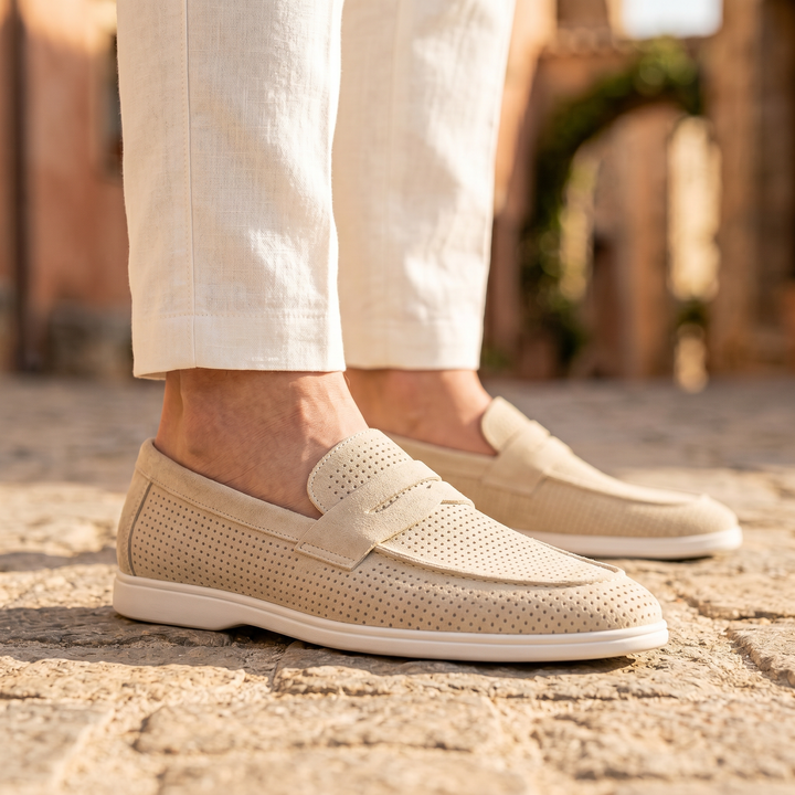 Lorenzo Perforated Leather Loafer