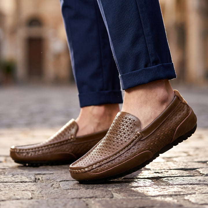 Enzo Perforated Leather Loafer