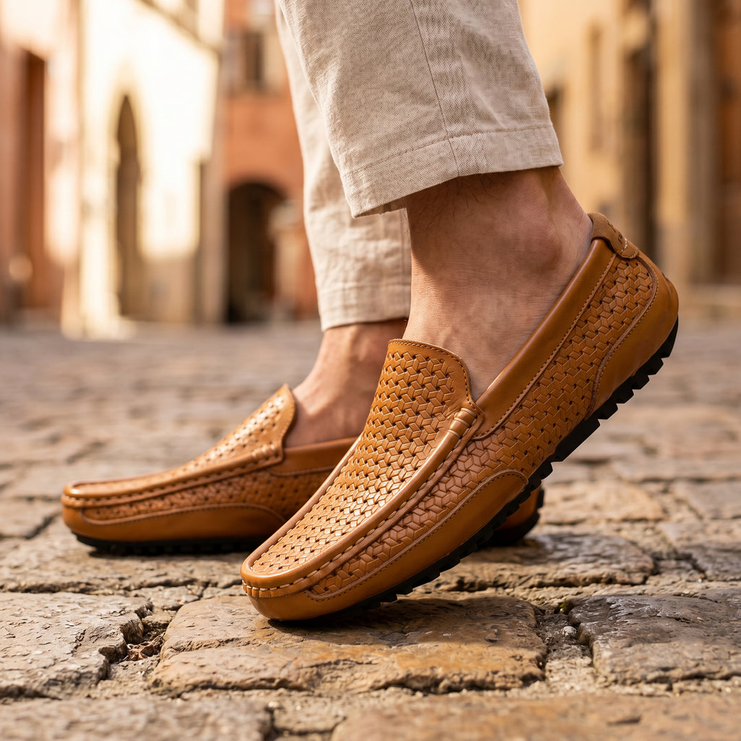 Enzo Perforated Leather Loafer